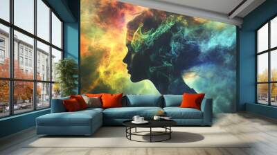 100. A person with a mysterious aura Wall mural