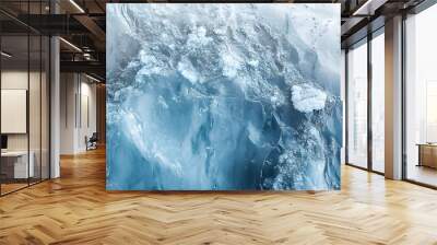 15. Icy glacier with intricate frost patterns and smooth surfaces Wall mural