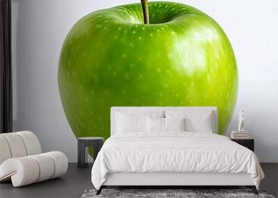 204. A vibrant green apple isolated on a clean white background Wall mural