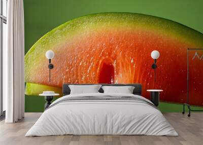 50. Shiny, fresh watermelon rind with a smooth texture Wall mural