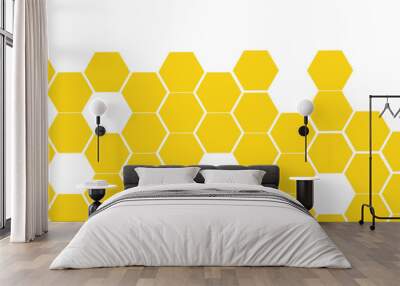 Abstract white background with hexagon and hexagonal background. Luxury white pattern with hexagons. abstract 3d hexagonal background with shadow. 3D futuristic abstract honeycomb mosaic background. Wall mural