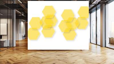 Abstract white background with hexagon and hexagonal background. Luxury white pattern with hexagons. abstract 3d hexagonal background with shadow. 3D futuristic abstract honeycomb mosaic background. Wall mural