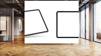 realistic tablet mockup with blank screen. tablet vector isolated on white background. tablet differ Wall mural