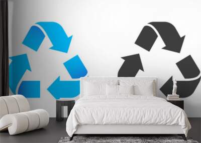 set of recycling icons. recycle logo symbol. vector illustration Wall mural