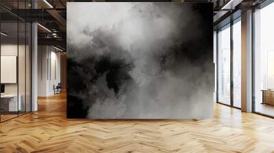 White Black smoke cloudy empty space,nebula space dreaming portrait.blurred photo galaxy space vapour vintage grunge horizontal texture spectacular abstract powder and smoke.
 Wall mural