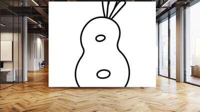 Carrot Number 8 Outline Wall mural