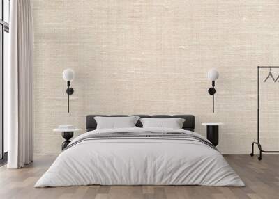 Beige or undyed linen fabric texture background Wall mural