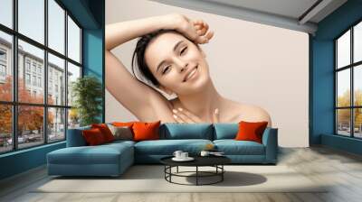 Natural beauty portrait of female face with perfect skin Wall mural