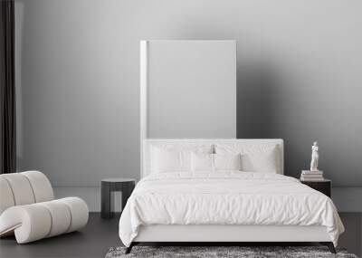 Blank white book cover mockup standing on table Wall mural