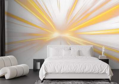 Luminous speed streak. Warp energy. Hi-tech. Sci-fi. Speed lines. Motion blur. Zoom focus. Light flash. Isolated PNG backdrop. Technology and futurism. Speed waves. Wall mural