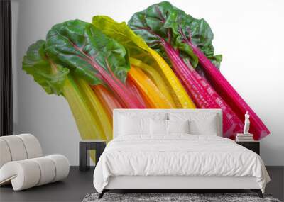 Colorful rainbow chard stalks, cut out - stock png. Wall mural