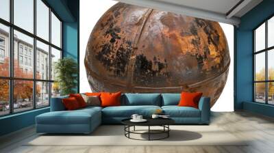 Rusty metal cannonball, cut out - stock png. Wall mural