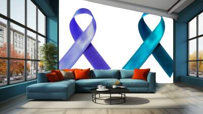 Set of close-up of the HIV tape. World Cancer Day concept, cut out - stock png. Wall mural