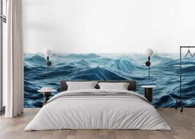 Surface of sea water, cut out - stock png. Wall mural