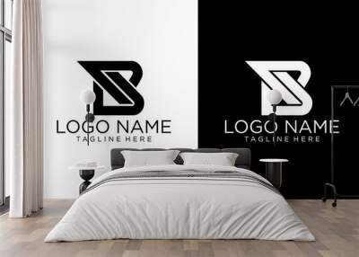 initial symbol B line bold modern logo Wall mural