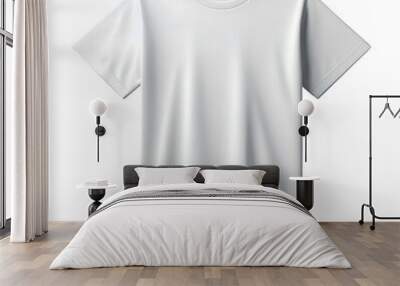 White t-shirt mockup transparent background Wall mural