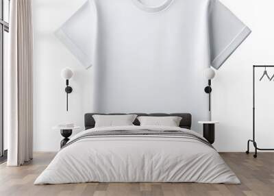 White t-shirt mockup transparent background Wall mural