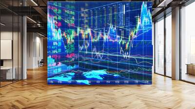 stock market concept Wall mural