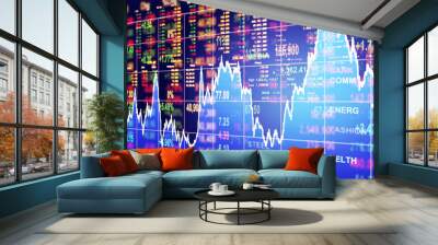 stock market concept Wall mural