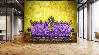 victorian sofa in retro room Wall mural