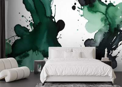 splash of green and black colour (artwork 4) Wall mural