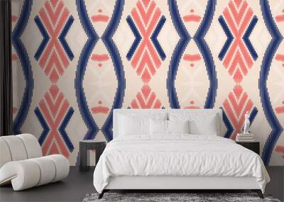 Native pattern american tribal indian ornament pattern geometric ethnic textile texture tribal aztec pattern navajo mexican fabric seamless Vector decoration fashion Wall mural