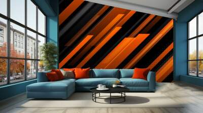 Abstract geometric background with stripes. Vector illustration Wall mural