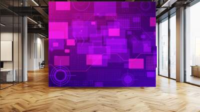 Futuristic digital technology background. Abstract illustration Wall mural