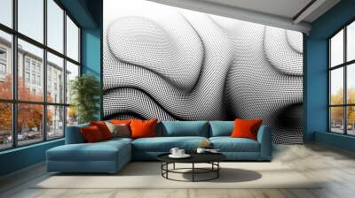 Abstract halftone pattern texture black dots organic fluid shapes Wall mural