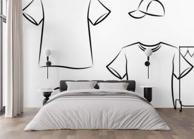 Apparel for men and women. Vector illustration Wall mural