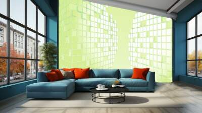 Green abstract background Wall mural