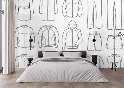 men’s casual clothes and sportswear Wall mural