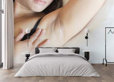 Women problem black armpit for skin care and beauty concept Wall mural