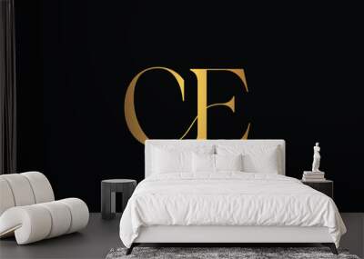 Creative CE, EC, initial monogram elegant vector logo template	 Wall mural