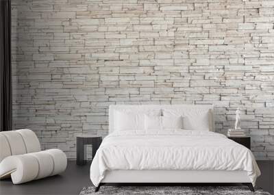 White Stone Tile Texture Brick Wall Wall mural