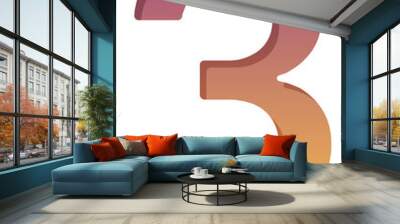 Numbers Name 0 to 9 (zero to nine) Wall mural