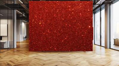 Red glitter paper texture Wall mural