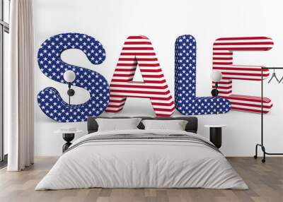 USA themed 3d sale text Wall mural