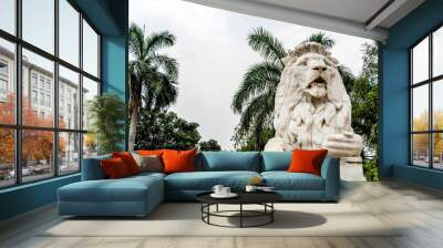 sculpture of a lion Wall mural