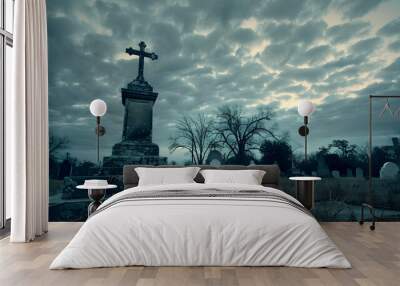 graveyard in the night Wall mural