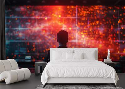 Holographic business presentation Wall mural