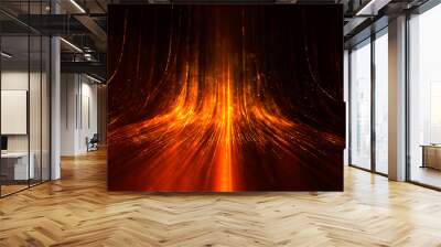 Abstract background with magic Lines composed of glowing up. Wall mural