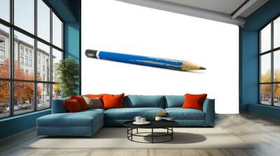 Old 2B pencils isolated on white background. Wall mural