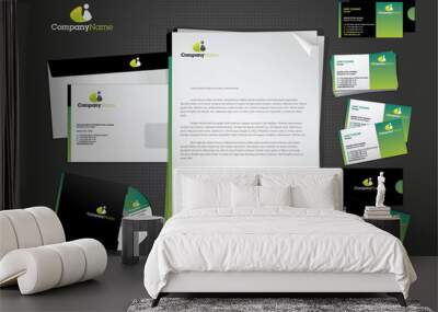 Stationary and icon design template Wall mural