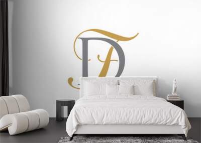 DF FD Letter Logo Icon 002 Wall mural