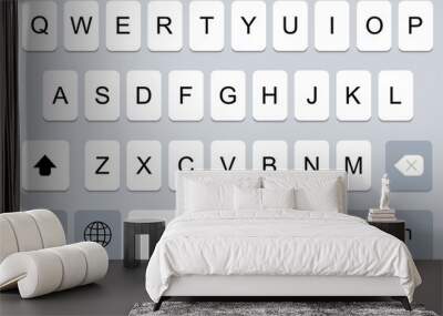 vector modern keyboard of smartphone, Wall mural