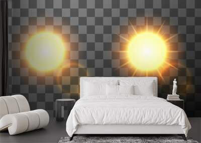 Vector modern sun set background. Wall mural