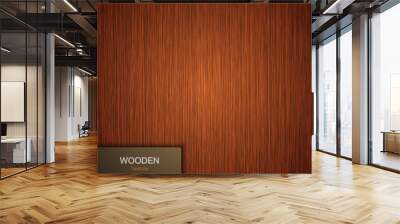 Vector modern wooden background. Wall mural