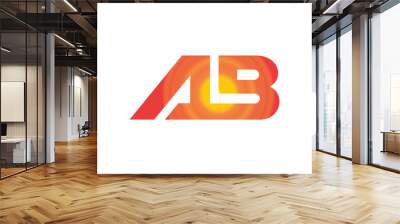 Initial letter ab or ba logo design template Wall mural