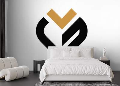 Initial letter vg logo or gv logo vector design template
 Wall mural